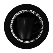 Vajilla de Cerámica LUXEMBURGO Chefmaker 16 Pienzas para 4 personas Negro con Diseño - Chefmaker.com.mx
